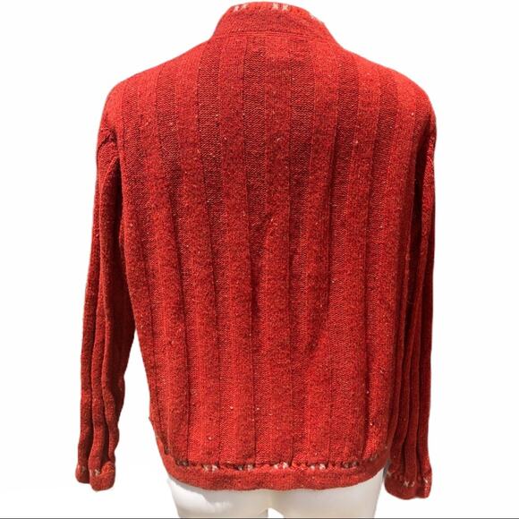 Woolrich Bittersweet orange sweater 1/4 zip size large - Picture 4 of 7